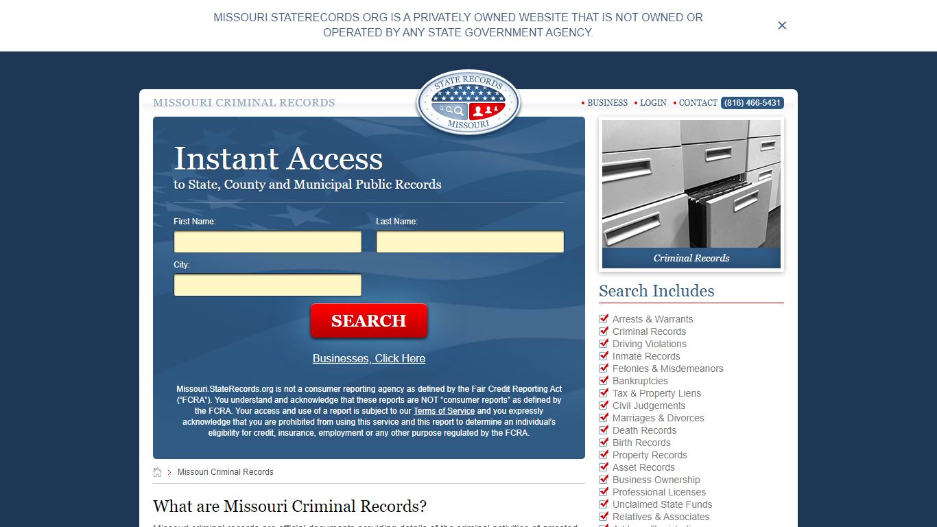 Missouri Criminal Records | StateRecords.org